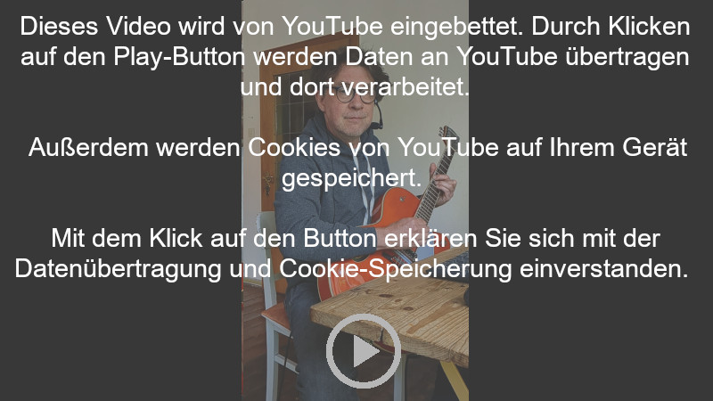 Dieses Video wird von YouTube eingebettet. Durch Klicken auf den Play-Button werden Daten an YouTube übertragen und dort verarbeitet. Außerdem werden Cookies von YouTube auf Ihrem Gerät gespeichert. Mit dem Klick auf den Button erklären Sie sich mit der Datenübertragung und Cookie-Speicherung einverstanden.